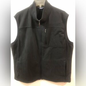 Izod Men's Dark Vest with Zippered Pocket